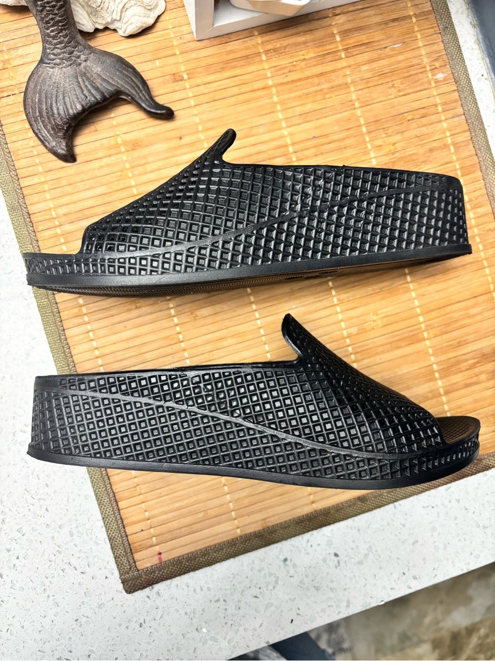 Jeffrey Campbell Havana Last fling black rubber jelly slides - Picture 4 of 8